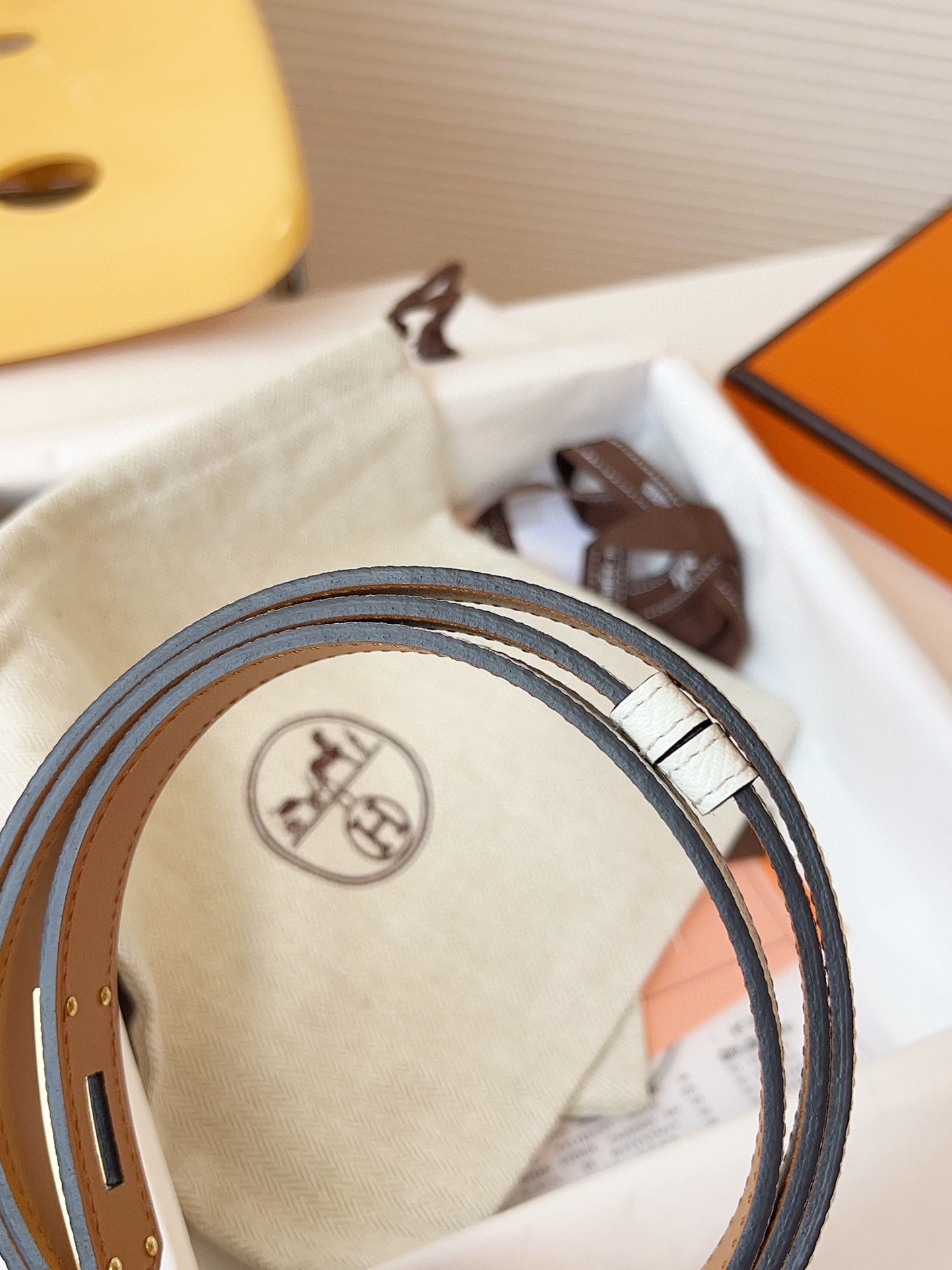 HERMÈS 슬림 레더 벨트