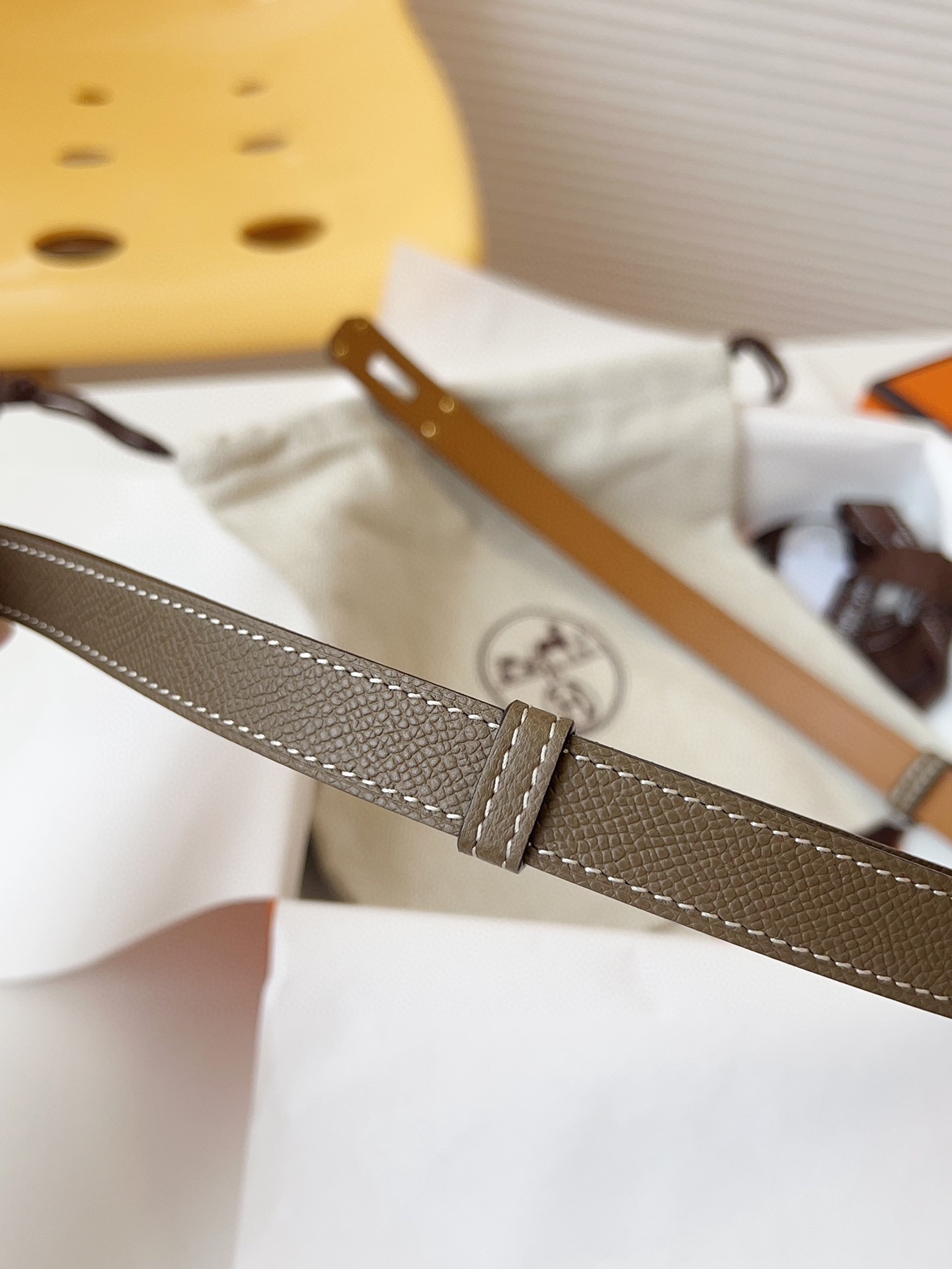 HERMÈS 슬림 레더 벨트