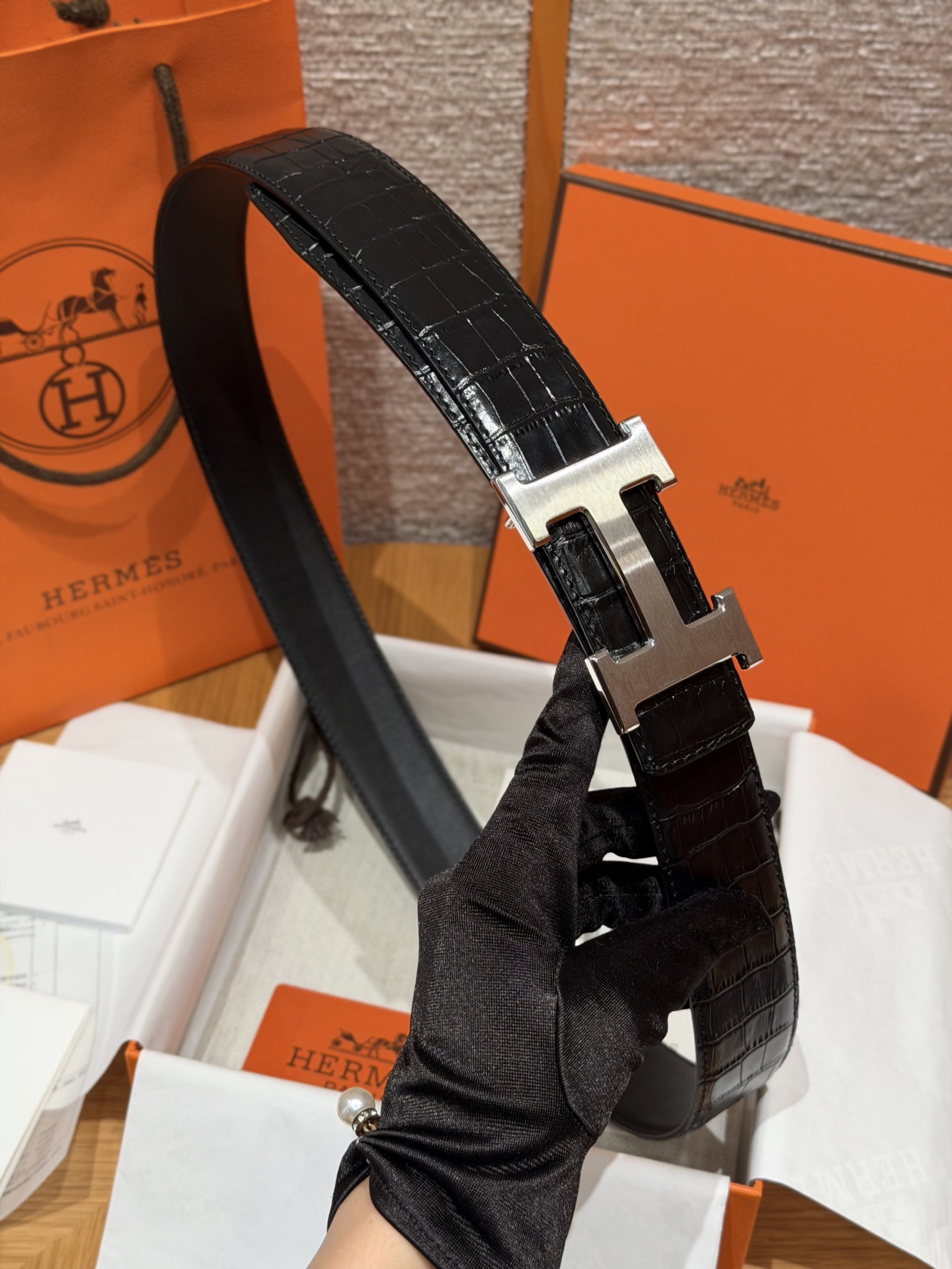 HERMES 레더 벨트